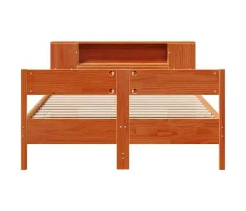 Lova Su Knygų Spinta Be Čiužinio, Ruda, 150X200cm Pušis