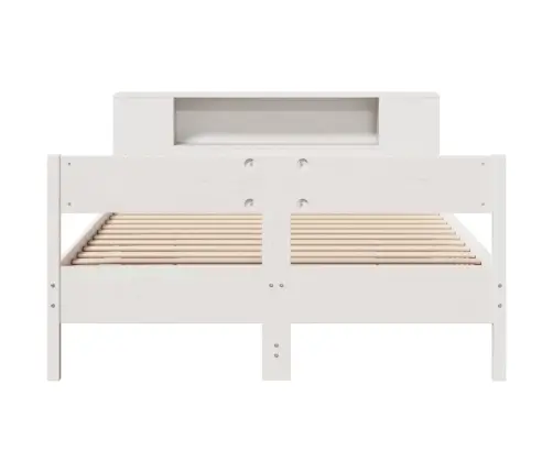 Gulta Ar Grāmatu Plauktu, Bez Matrača, 120X200 Cm, Priedes Koks Vidaxl