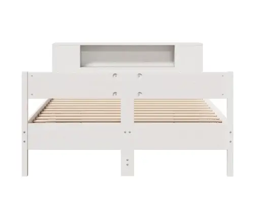 Lova Su Knygų Spinta Be Čiužinio, Balta, 140X190cm Pušis