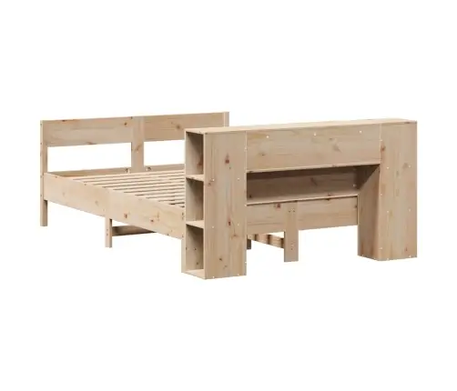 Riiuliga Voodiraam Ilma Madratsita, 135X190 cm Männipuit