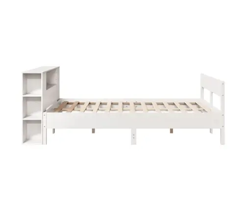 Gulta Ar Grāmatu Plauktu, Bez Matrača, 120X190 Cm, Priedes Koks Vidaxl