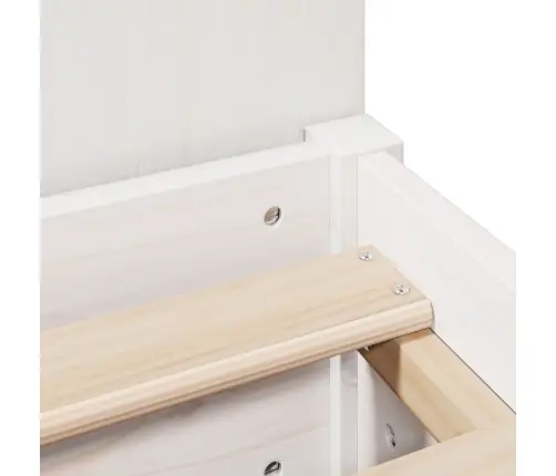 Lova Su Knygų Spinta Be Čiužinio, Balta, 100X200cm Pušis