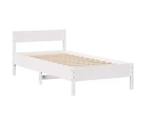 Gulta Ar Grāmatu Plauktu, Bez Matrača, 90X200 Cm, Priedes Koks Vidaxl