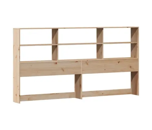 Gulta Ar Grāmatu Plauktu, Bez Matrača, 180X200 Cm, Priedes Koks Vidaxl