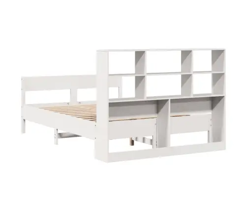 Gulta Ar Grāmatu Plauktu, Bez Matrača, 160X200 Cm, Priedes Koks Vidaxl