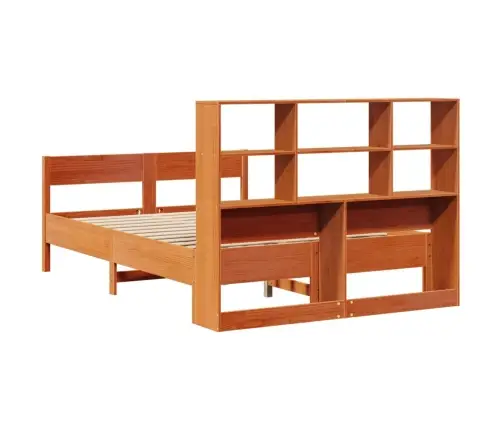 Riiuliga Voodi Ilma Madratsita, Vahapruun, 160X200cm Männipuit