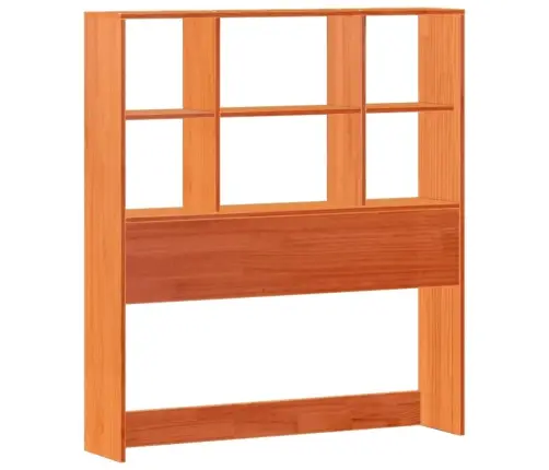 Riiuliga Voodi Ilma Madratsita, Vahapruun, 90X200 cm Männipuit