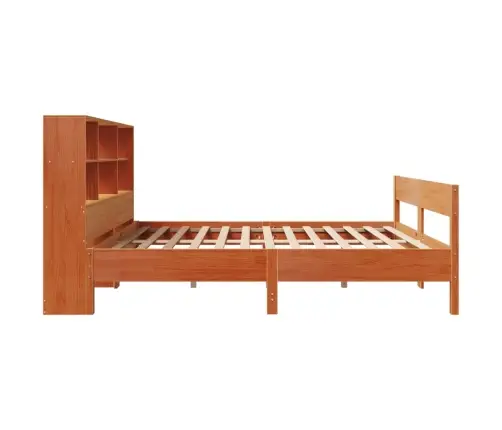 Lova Su Knygų Spinta Be Čiužinio, Ruda, 135X190cm Pušis