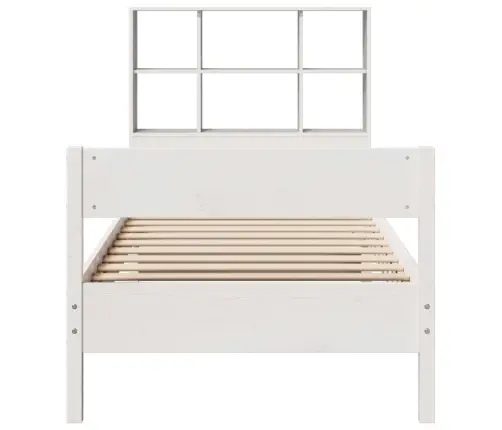 Riiuliga Voodiraam Ilma Madratsita, Valge, 90X190 cm Männipuit Riiuliga Voodiraam Ilma Madratsita, Valge, 90X190 cm Männipuit