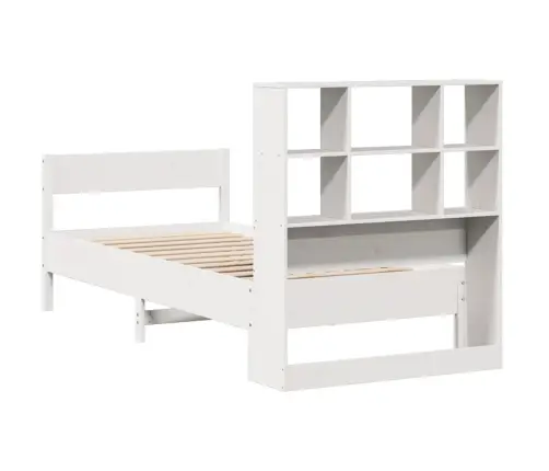 Riiuliga Voodiraam Ilma Madratsita, Valge, 90X190 cm Männipuit Riiuliga Voodiraam Ilma Madratsita, Valge, 90X190 cm Männipuit