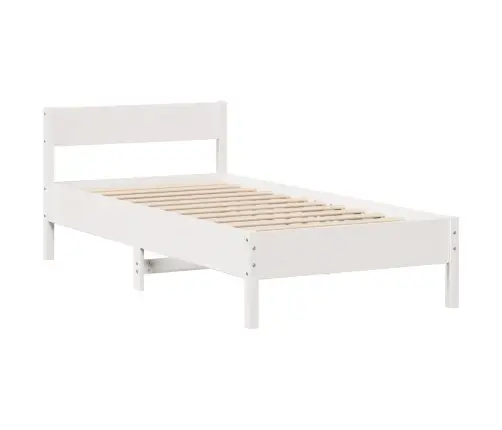 Riiuliga Voodiraam Ilma Madratsita, Valge, 90X190 cm Männipuit Riiuliga Voodiraam Ilma Madratsita, Valge, 90X190 cm Männipuit