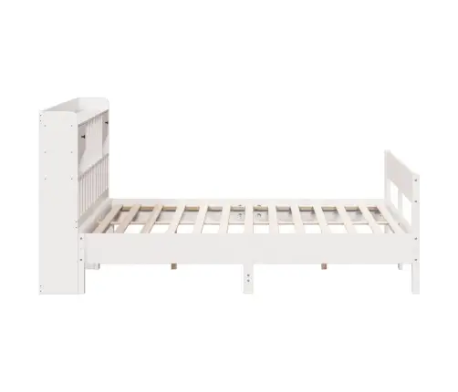 Gulta Ar Grāmatu Plauktu, Bez Matrača, 180X200 Cm, Priedes Koks Vidaxl