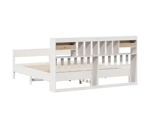 Gulta Ar Grāmatu Plauktu, Bez Matrača, 180X200 Cm, Priedes Koks Vidaxl