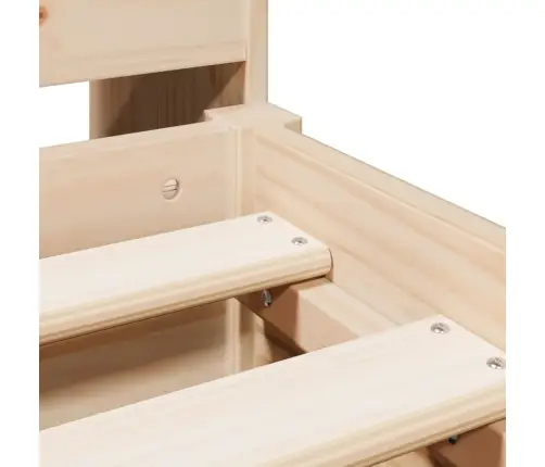 Lova Su Knygų Spinta Be Čiužinio, 150X200cm Pušies Masyvas