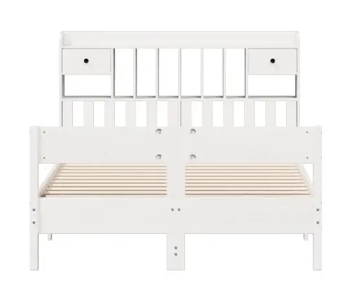 Gulta Ar Grāmatu Plauktu, Bez Matrača, 150X200 Cm, Priedes Koks Vidaxl