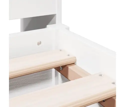 Gulta Ar Grāmatu Plauktu, Bez Matrača, 140X200 Cm, Priedes Koks Vidaxl