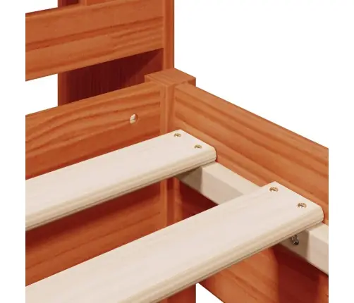 Lova Be Čiužinio/Su Knygų Lentyna, Vaško Ruda, 100X200cm Pušis