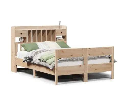 Riiuliga Voodiraam Ilma Madratsita, 140X190 cm Männipuit