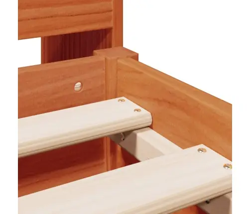 Lova Su Knygų Spinta Be Čiužinio, Ruda, 140X190cm Pušis