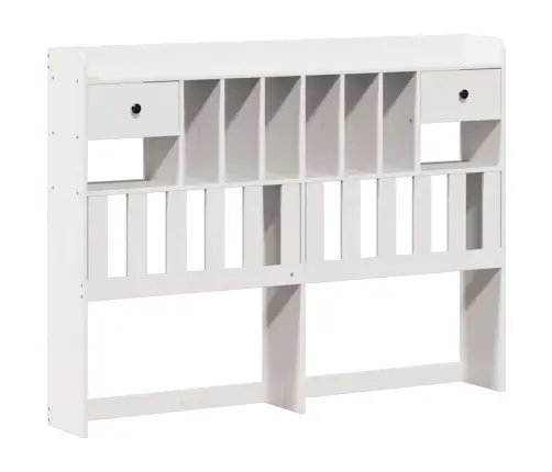 Gulta Ar Grāmatu Plauktu, Bez Matrača, 135X190 Cm, Priedes Koks Vidaxl