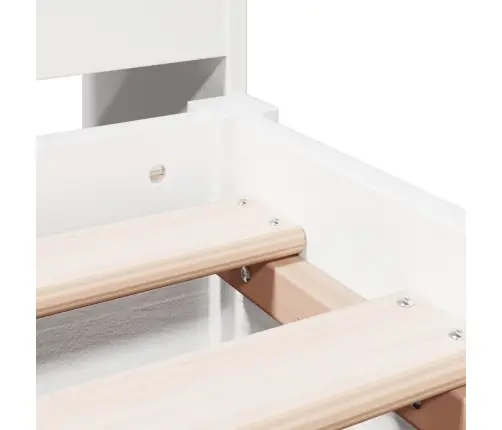 Gulta Ar Grāmatu Plauktu, Bez Matrača, 135X190 Cm, Priedes Koks Vidaxl