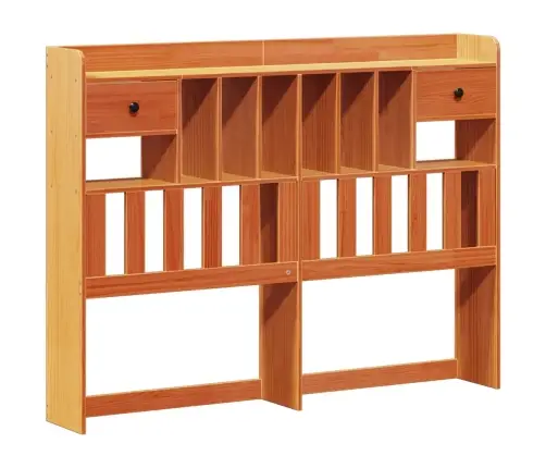 Gulta Ar Grāmatu Plauktu, Bez Matrača, 135X190 Cm, Priedes Koks Vidaxl