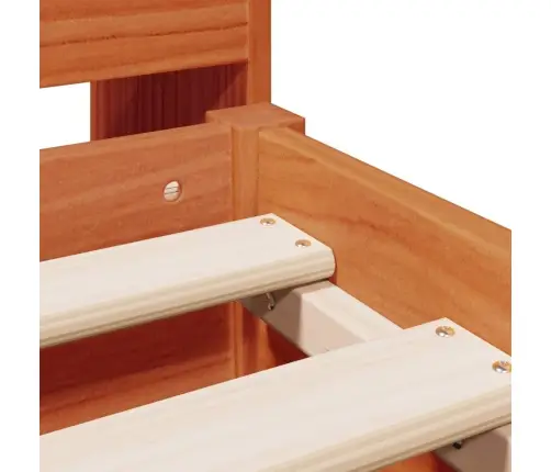 Gulta Ar Grāmatu Plauktu, Bez Matrača, 135X190 Cm, Priedes Koks Vidaxl