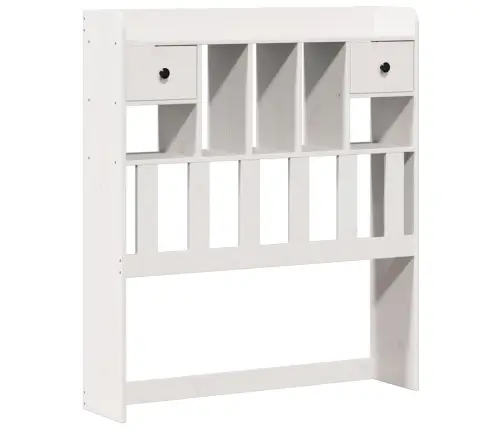 Lova Su Knygų Spinta Be Čiužinio, Balta, 90X190cm Pušis