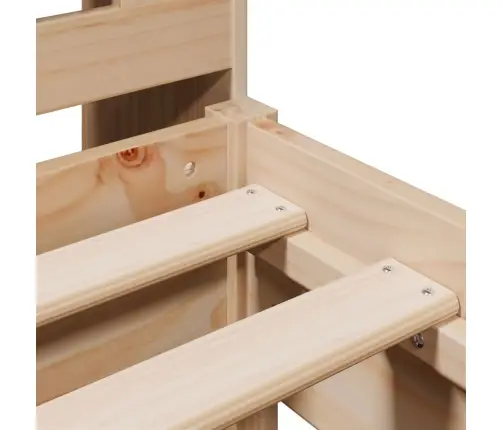 Gulta Ar Grāmatu Plauktu, Bez Matrača, 75X190 Cm, Priedes Koks Vidaxl