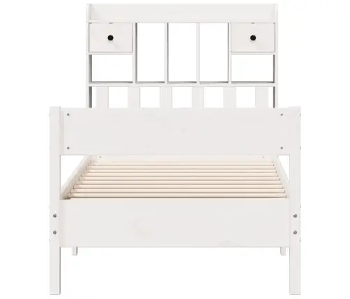 Gulta Ar Grāmatu Plauktu, Bez Matrača, 75X190 Cm, Priedes Koks Vidaxl