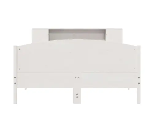 Lova Su Knygų Spinta Be Čiužinio, Balta, 120X190cm Pušis