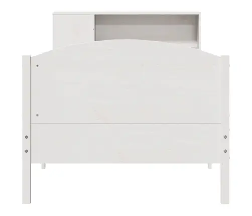 Gulta Ar Grāmatu Plauktu, Bez Matrača, 100X200 Cm, Priedes Koks Vidaxl