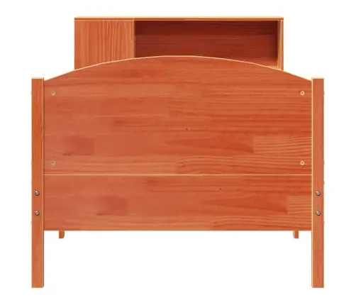 Gulta Ar Grāmatu Plauktu, Bez Matrača, 100X200 Cm, Priedes Koks Vidaxl