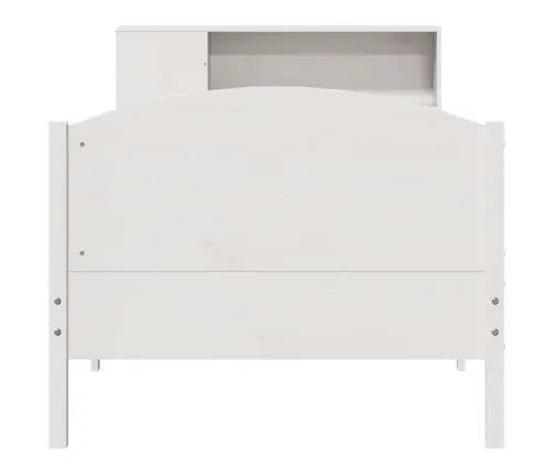 Gulta Ar Grāmatu Plauktu, Bez Matrača, 75X190 Cm, Priedes Koks Vidaxl