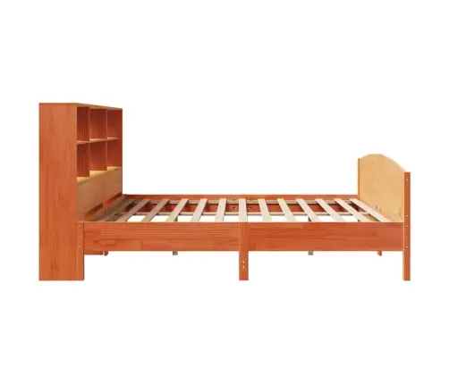 Riiuliga Voodi Ilma Madratsita, Vahapruun, 200X200cm Männipuit Riiuliga Voodi Ilma Madratsita, Vahapruun, 200X200cm Männipuit