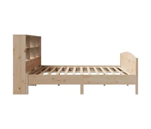 Gulta Ar Grāmatu Plauktu, Bez Matrača, 180X200 Cm, Priedes Koks Vidaxl