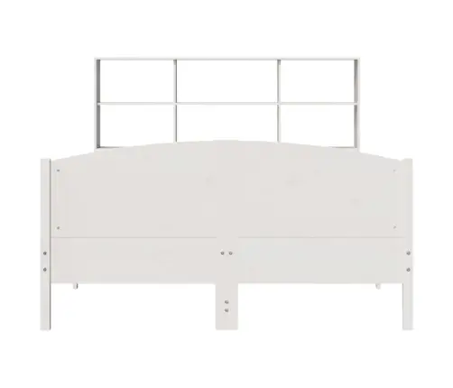 Lova Su Knygų Spinta Be Čiužinio, Balta, 160X200cm Pušis