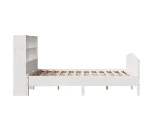 Gulta Ar Grāmatu Plauktu, Bez Matrača, 140X200 Cm, Priedes Koks Vidaxl