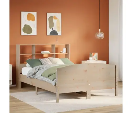 Riiuliga Voodiraam Ilma Madratsita, 140X190 cm Männipuit