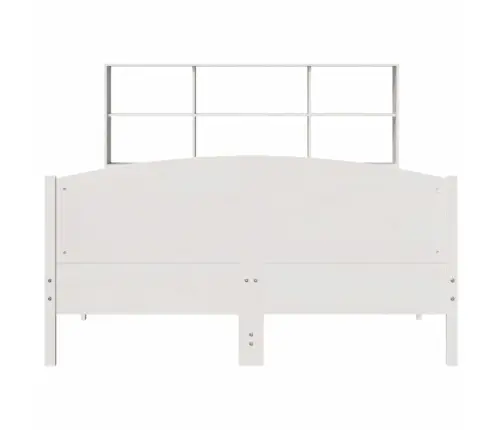 Lova Su Knygų Spinta Be Čiužinio, Balta, 120X190cm Pušis