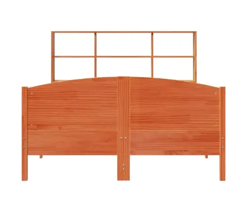 Gulta Ar Grāmatu Plauktu, Bez Matrača, 120X190 Cm, Priedes Koks Vidaxl