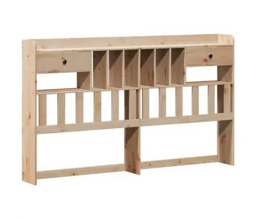 Gulta Ar Grāmatu Plauktu, Bez Matrača, 180X200 Cm, Priedes Koks Vidaxl