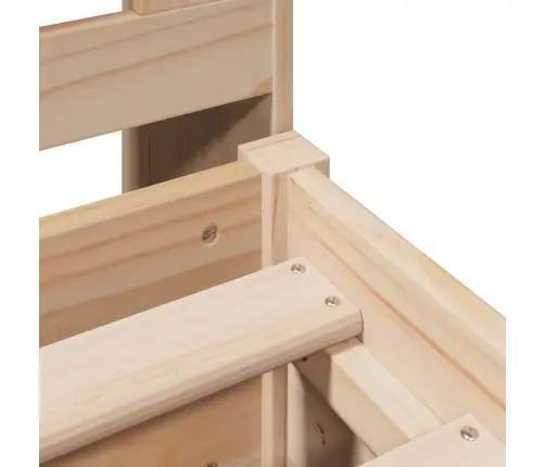 Gulta Ar Grāmatu Plauktu, Bez Matrača, 180X200 Cm, Priedes Koks Vidaxl