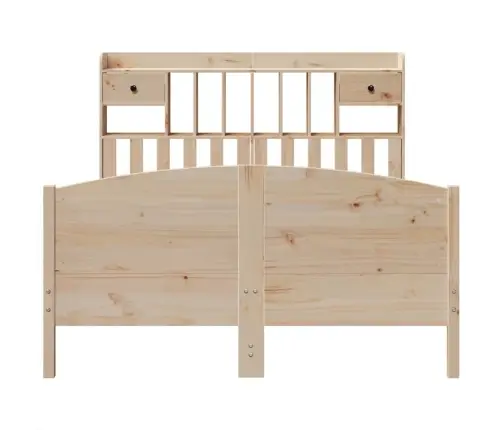 Gulta Ar Grāmatu Plauktu, Bez Matrača, 160X200 Cm, Priedes Koks Vidaxl Gulta Ar Grāmatu Plauktu, Bez Matrača, 160X200 Cm, Priedes Koks Vidaxl