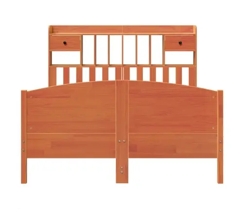 Gulta Ar Grāmatu Plauktu, Bez Matrača, 160X200 Cm, Priedes Koks Vidaxl