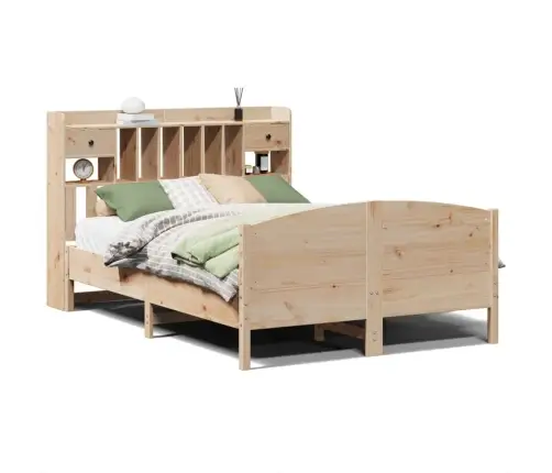 Riiuliga Voodiraam Ilma Madratsita, 140X200 cm Männipuit