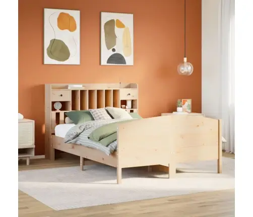 Riiuliga Voodiraam Ilma Madratsita, 140X200 cm Männipuit