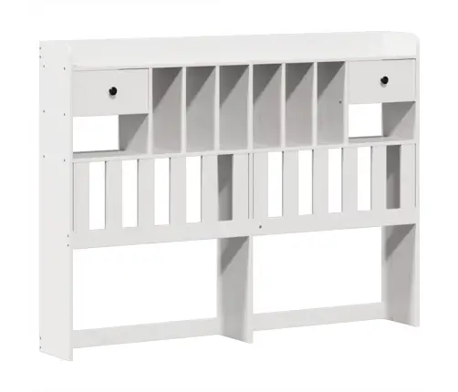 Lova Su Knygų Spinta Be Čiužinio, Balta, 140X200cm Pušis