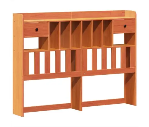 Gulta Ar Grāmatu Plauktu, Bez Matrača, 140X200 Cm, Priedes Koks Vidaxl