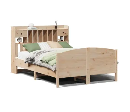 Riiuliga Voodiraam Ilma Madratsita, 140X190 cm Männipuit